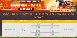 Bảo hiểm cược thắng thua DF999 dành cho sản phẩm Thể Thao - Đá Gà