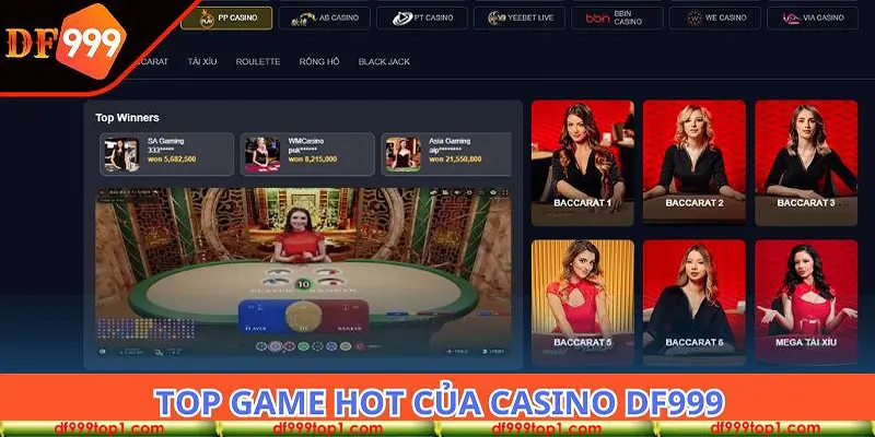 Những trò chơi hấp dẫn bạn không thể bỏ qua tại casino DF999